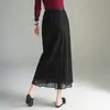 Elegante Falda de Encaje Calada para Mujer, Nueva Otoño/Invierno 2026, Falda de Cintura Alta Adelgazante Línea A, Falda de Longitud Media Moda y Sencilla