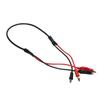 Tapón de Goma Doble - Cable de Prueba de Alimentación/Cable de Instrumento Osciloscopio Multímetro con Pinza de Cocodrilo Doble Dedicado