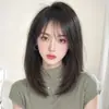 Peluca Completa para Mujer, Cabello Mediano-Corto, Alta Calidad, Largo Hasta la Clavícula, Cabello Humano Realista, Rejuvenecedora, Natural, Uso Diario, Peluca Completa, Peluca Xuchang