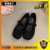Sapatos Vermelhos Estilo Francês Sapatos de boca rasa Primavera e outono Feminino Novo Suave Estilo Fada Ballet Noite Flat Mary Jane Shoes