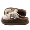 Nuevas pantuflas de algodón con diseño de oso transfronterizo para parejas, cálidas y cómodas, con suela gruesa, para interior en casa, peludas, para invierno, venta al por mayor