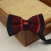 Pajarita de punto personalizada para hombre, tira fina, estilo británico, para ocio, para todo tipo de ocasiones, para novios, bodas, para mujer, para escenario, color rojo oscuro, rosa, azul y blanco.