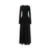 Vestido Negro Ajustado Estilo Hepburn Francés para Niños Otoño Temprano 2023 Nuevo Sentimiento Cintura Elegante Vestido Largo