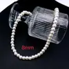 Colar de Pérolas de Vidro Imitação, Moderno e Elegante, de Nicho e Versátil, Corrente Simples e Moderna para Clavícula