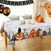 Transfronterizo Nuevo Mantel Mantel Mantel Impermeable Calabaza Halloween Rectangular Decoración de Alta Calidad