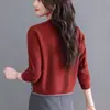 Nuevo Suéter Corto de Encaje Patchwork para Mujer Otoño/Invierno 2026, Tejido Juvenil, Top Base, Moderno