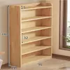 Estantería de almacenamiento de madera maciza para sala de estar, librero infantil simple de pie, almacenamiento doméstico de múltiples niveles para dormitorio, estudiante y oficina