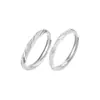 Anillos de Pareja Banda de Möbius Anillos de Plata de Ley S999 Anillos Simples Versátiles Regalo de San Valentín para Ella