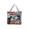 Bolsa de Lona Feminina Moda Casual Bolsa de Ombro Bolsa Tote para Trabalho Bolsa de Mão Bolsa de Lona Desenho Animado Bordado Hui Li
