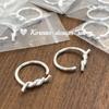 Anillo Abierto Trenzado de Plata de Ley S925 Estilo Ins de Dongdaemun, Corea - Anillo de Dedo Índice de Gama Alta