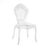 Fábrica de Foshan, venta al por mayor, hotel, boda, silla de acrílico transparente, taburete de cristal transparente, salón de banquetes de hotel, silla de princesa