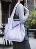 Bolsa Estilo Transfronteiriço 2026 Nova, Bolsa Tote Simples de Cor Sólida, Bolsa Dobrável de Tecido de Nylon de Grande Capacidade, Bolsa de Compras, Bolsa Feminina