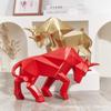 Decoração de vaca de Wall Street de alta qualidade, mascote, moderno, simples, armário de TV, decoração de escritório, artesanato em resina