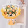 Buquê de Tricô à Mão Produto Acabado, Presente de Crochê para Melhor Amiga, Namorada, Presente de Aniversário para Mulheres, Dia da Mulher, Presente de Dia dos Namorados