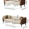 Sofá Modular Minimalista para Apartamentos Pequenos, Sala de Estar Moderna, Tecido Tecnológico, Estilo Minimalista Moderno, Individual, Duplo, Triplo, Quarto, Luxo Leve