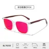 Óculos de Bloqueio de Luz Azul Modelo Novo Transfronteiriço 99% com Hastes de Imitação de Grão de Madeira, Lentes de PC Vermelhas, Óculos de Proteção para Jogos