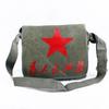 Bolsa Retro para Servir al Pueblo, Bolsa Estrella Roja, Bolso Cruzado de Lona Lei Feng, Bolso de Hombro Nostálgico Estrella Roja Verde, Venta al por Mayor por Fabricante