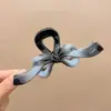 Elegante Pinza para el Cabello con Lazo Estilo Nuevo 2026 para Mujer, Cabello Semirecogido, Pinza de Garra para la Parte Posterior de la Cabeza para Cabello Fino, Sensación de Alta Gama, Pinza de Tiburón