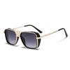 Gafas de sol Saibo metal ins punk para hombre retro personalizadas nuevas doble puente para mujer transfronterizas europeas y americanas 2394