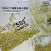 Diamantes Sueltos Ss4 Ab Rhinestones en Forma de Abanico King para Uñas, Rhinestones Super Brillantes en Forma de Abanico, Rhinestones Redondos de Vidrio Iridiscentes Aurora con Base Plana