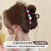 Grampo de cabelo de tubarão de luxo extra grande para mulheres, novo modelo de alta qualidade 2026, grampo de cabelo com pérolas estilo coreano versátil atacado