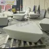 Assentos de Lazer Externos em GRC, Bancos Longos em Locais Públicos, Cadeiras de Lazer para Shopping Centers, Cadeiras de Descanso Combinadas Criativas com Formatos Especiais