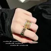 Anillo de oro de 18 quilates con textura de palacio vintage, tallado, con destellos de diamantes y encaje de copo de nieve, micro circón, edición ancha.