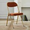 Silla plegable ins retro pana respaldo anticuado silla de comedor estudiante universitario dormitorio universitario dormitorio silla de ordenador taburete