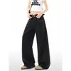 Pantalones casuales Harajuku de moda, nuevos, versátiles, bordados 250, con dobladillo tridimensional y cintura semi-elástica, temperamento artístico