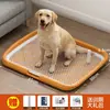 Inodoro extra grande para perros pequeños, medianos y grandes, diseño de panel plano con valla alta para evitar salpicaduras, viene con un soporte, venta al por mayor desde el fabricante