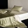Colcha de Verão Nuvem-Seda Refrescante para Ar Condicionado, Classe A de Luxo Leve, Design Simples em Cor Sólida Bicolor, Sensação Premium para Dormir Nu, Colcha de Verão