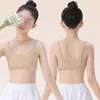 Base líquida infantil sem costura, calcinha invisível para meninas em fase de desenvolvimento, camisola para aluna do ensino fundamental de 10 anos, top sem alças para menina jovem