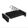 Perchero de pantalones sin costuras esmerilado para adultos, perchero de ropa esmerilado de colores, pinza para pantalones retráctil, pinza para pantalones de plástico, perchero para tienda de ropa