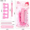 Kit de Herramientas para Manicura de Uñas Postizas Lima de Uñas Tira de Lijado Lima Esponja Lima de Tablero de Gel Tenedor para Cutículas Bastón de Cristal Separador de Dedos