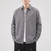 Nova Camisa Casual Japonesa Retro de Manga Longa para Homens Outono 2026, Estilo Minimalista de Luxo Leve, Tendência Americana