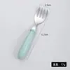 Aço inoxidável 304 Talheres infantis colher de desenho animado criativa colher para bebê comer suplemento alimentar conjunto de garfo e colher presente combinação