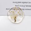 Transparente epóxi pequena folha de ouro partícula flor seca oval côncavo resina patch diy jóias acessórios femininos atacado
