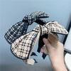 B141 Diadema de Lazo a Cuadros Estilo Coreano Nuevo para Cabello Roto Cráneo Alto Lavado de Cara Accesorios para el Cabello Diadema Estilo Alambre Transfronterizo
