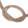 Tubo Redondo de Pedrería Personalizado con Adhesivo Tubo de Diamante Accesorios para Joyería DIY Cadena para Ropa Zapatos Accesorios Tira Completa de Diamante Cuerda de Diamante Venta al por Mayor