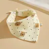Babero para Bebé de 6 Capas de Gasa de Algodón con Forma de Pétalo Babero para Babas Babero para Recién Nacido Clase A Pañuelo Bandana Babero Antivómitos