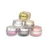 Botella Redonda Recta de Acrílico Color Crema con Tapa Pequeña, Botella Transparente de Doble Capa para Cuidado de la Piel, Botella de Empaque para Mascarilla Facial 50g, Cosméticos de Lujo