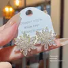 Brincos de Floco de Neve em Zircônia Super Brilhantes Novo Estilo Agulha de Prata S925 Brincos Modernos e Elegantes com um Toque de Luxo Leve e de Alta Qualidade Brincos Versáteis para Mulheres