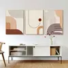 Pintura decorativa para sala de estar con líneas abstractas Arte nórdico Pintura de pared de fondo para sofá Geométrico simple Pintura decorativa para restaurante Núcleo