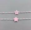 Pulsera de Plata de Ley S925 Nueva Pegamento Gotas Linda Estrella de Mar Rosa Pulsera para Bebé Joyería de Plata para Niños Outlet de Fábrica