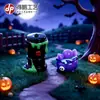 Decoraciones de Halloween accesorios horror fantasma calabaza luz dulces ataúd negro resina adornos comercio exterior transfronterizo micro paisaje