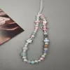 Nueva Cadena para Teléfono Móvil con Cuentas Acrílicas Colgante Estilo Lindo Femenino Cadena Colgante para Teléfono Móvil Hecha a Mano DIY Cordón Anticaída