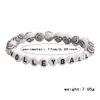 Acessórios Pulseira com Design de Nicho, Temática Esportiva, Futebol, Vôlei, Pulseira Elástica de Contas com Letras, Exclusivamente para Vendas Transfronteiriças