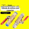 Conector de bomba de ar pneumática válvula de esfera válvula de compressor de ar com interruptor mangueira válvula de ar acessórios manual tubo de ar plugue rápido