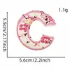 Nuevo Parche de Tela Bordado con Letra Inglesa Floral Corazón Flor Accesorios Parche Sello Bordado Punto Autoadhesivo