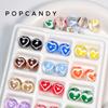 Corazón de melocotón con cuentas DIY joyería hecha a mano cuentas sueltas hechas a mano cuentas pintadas a mano ins lindo todo-partido clásico amor bloguero mismo estilo